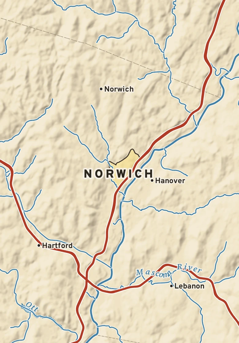 Atlas plate of Norwich, Vermont.