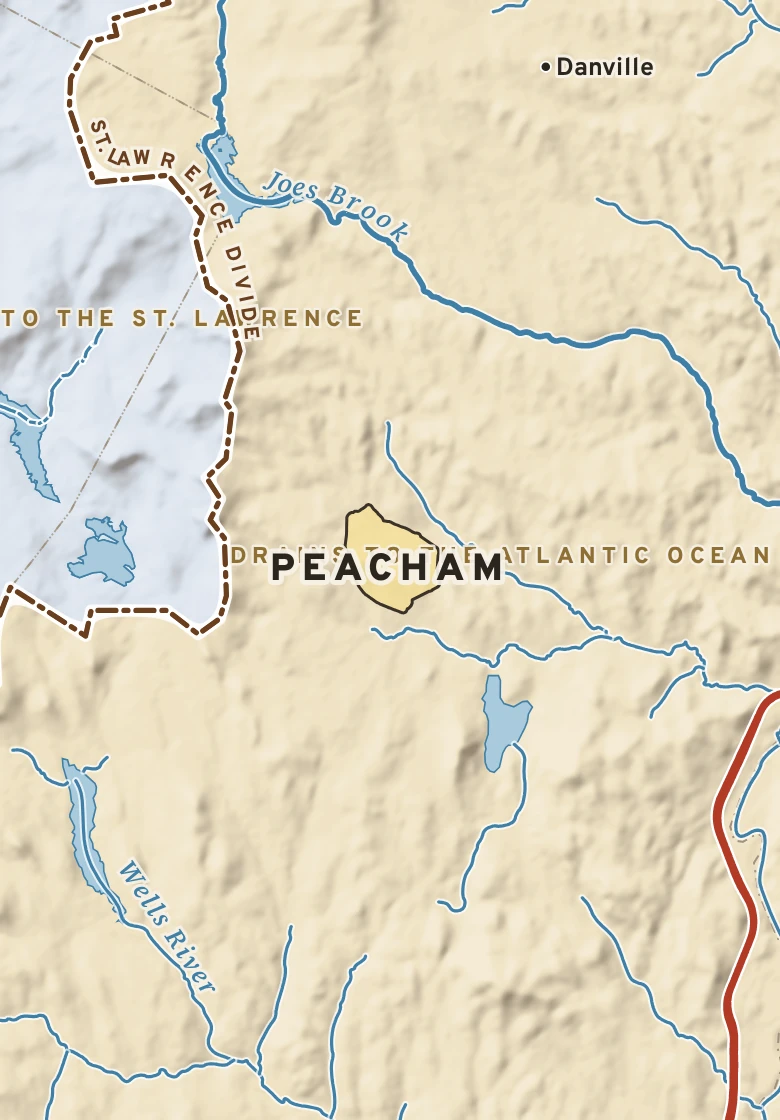 Atlas plate of Peacham, Vermont.