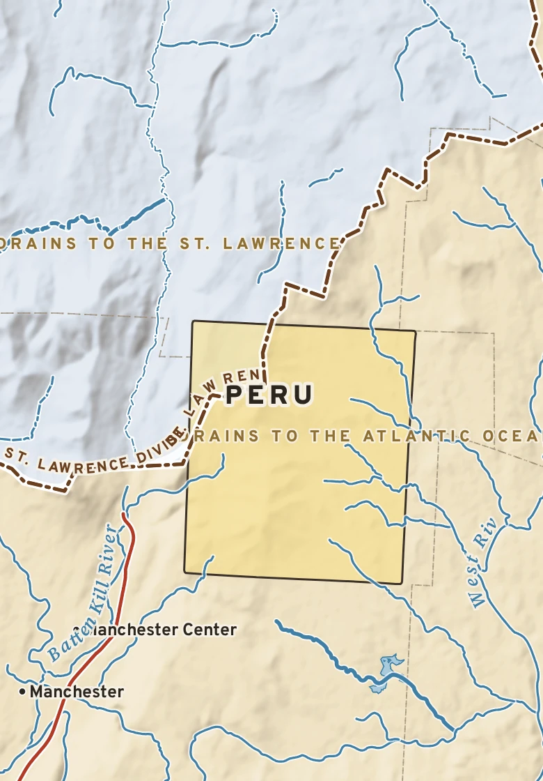 Atlas plate of Peru, Vermont.
