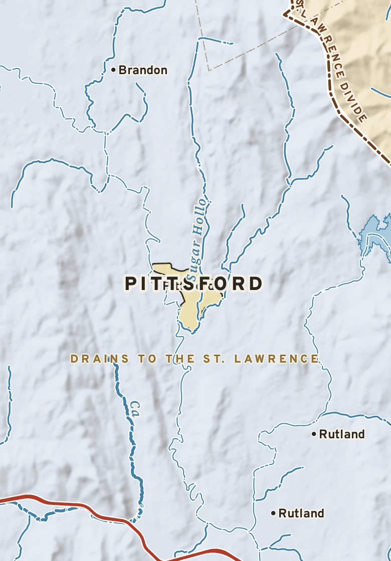 Atlas plate of Pittsford, Vermont.
