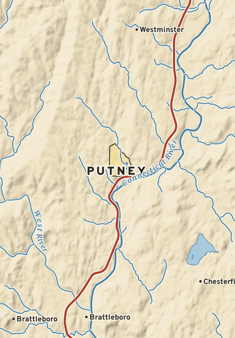 Atlas plate of Putney, Vermont.