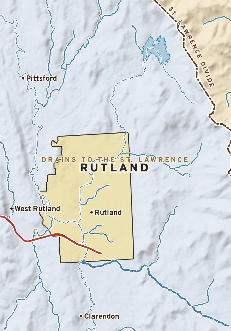 Atlas plate of Rutland, Vermont.