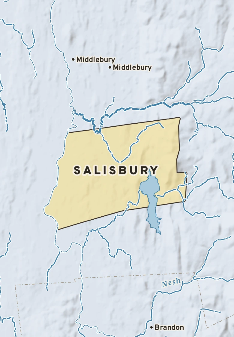 Atlas plate of Salisbury, Vermont.