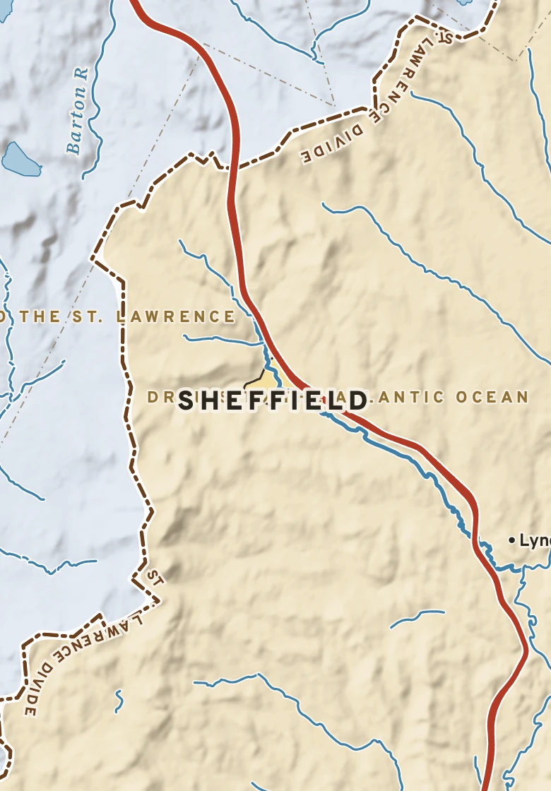 Atlas plate of Sheffield, Vermont.