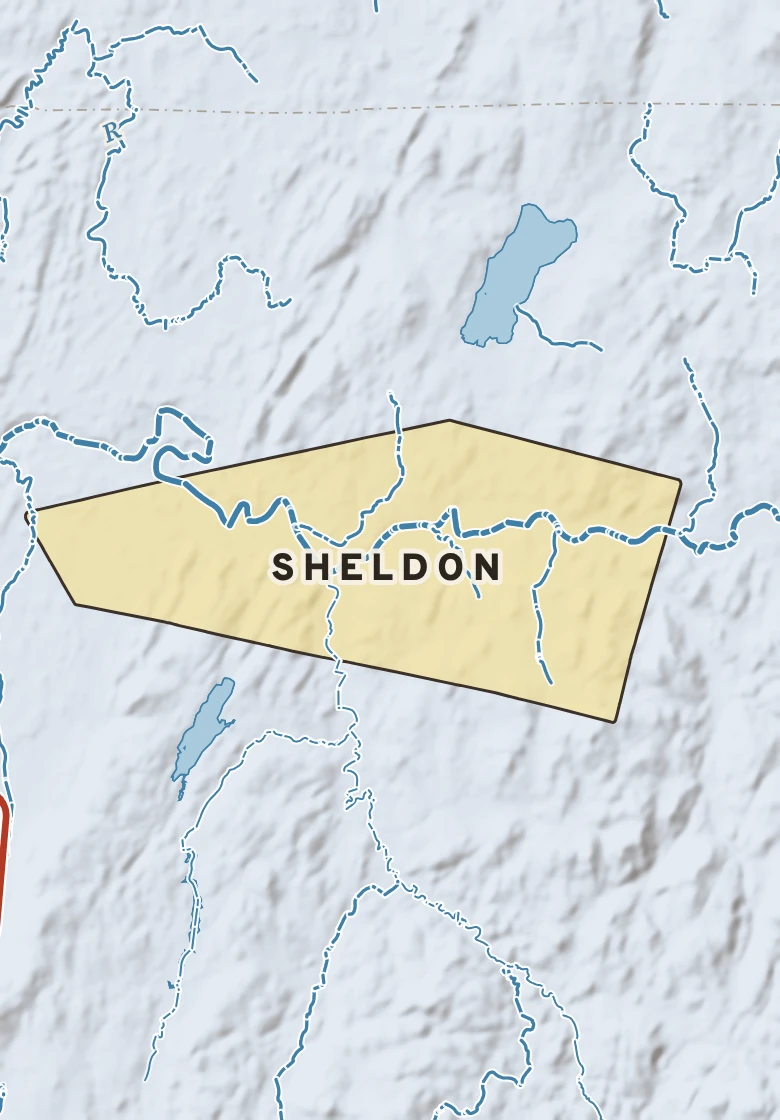 Atlas plate of Sheldon, Vermont.