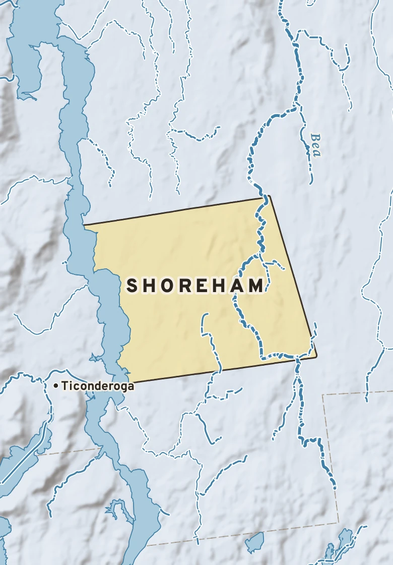 Atlas plate of Shoreham, Vermont.