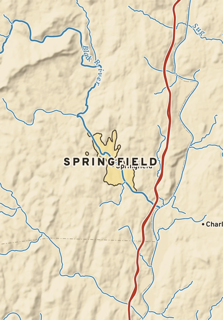 Atlas plate of Springfield, Vermont.