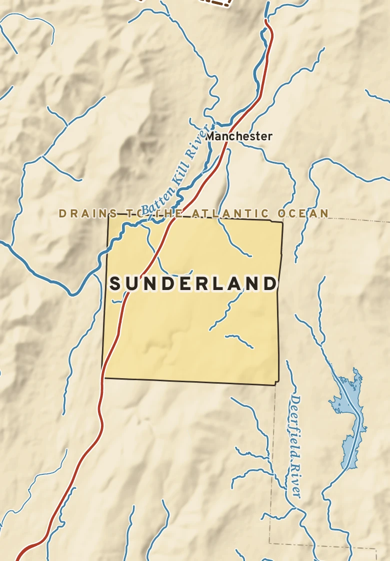 Atlas plate of Sunderland, Vermont.
