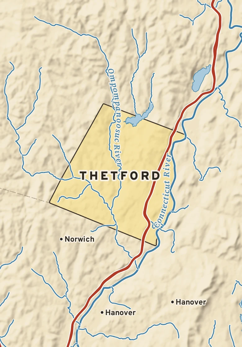 Atlas plate of Thetford, Vermont.