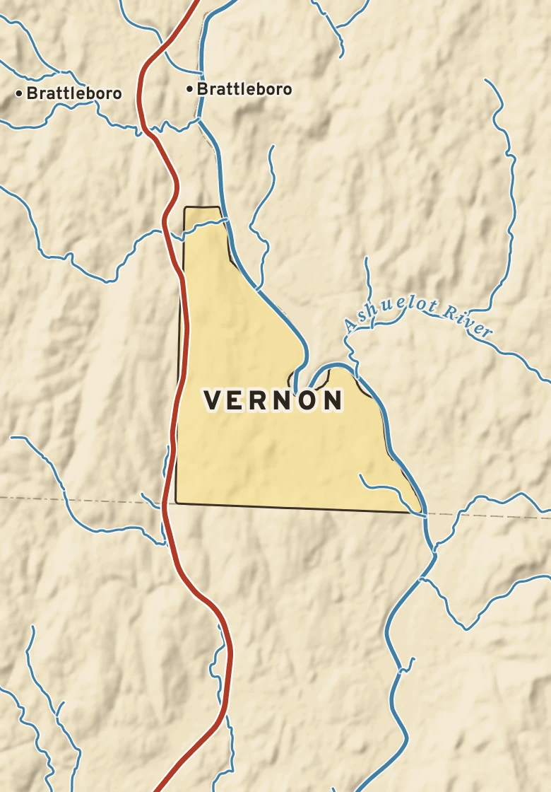 Atlas plate of Vernon, Vermont.