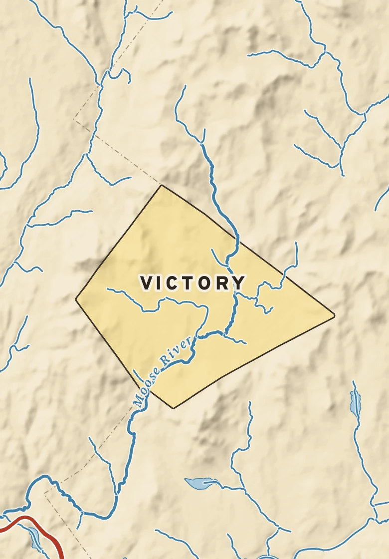 Atlas plate of Victory, Vermont.