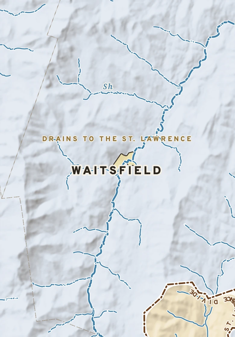 Atlas plate of Waitsfield, Vermont.