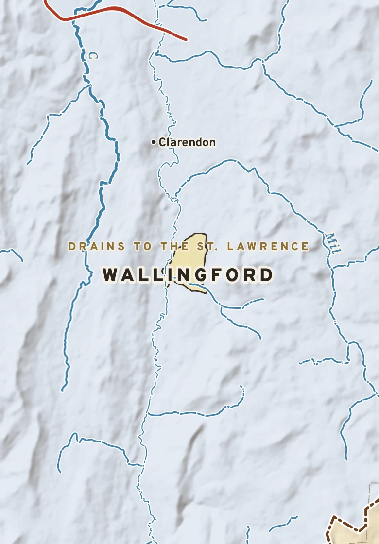 Atlas plate of Wallingford, Vermont.