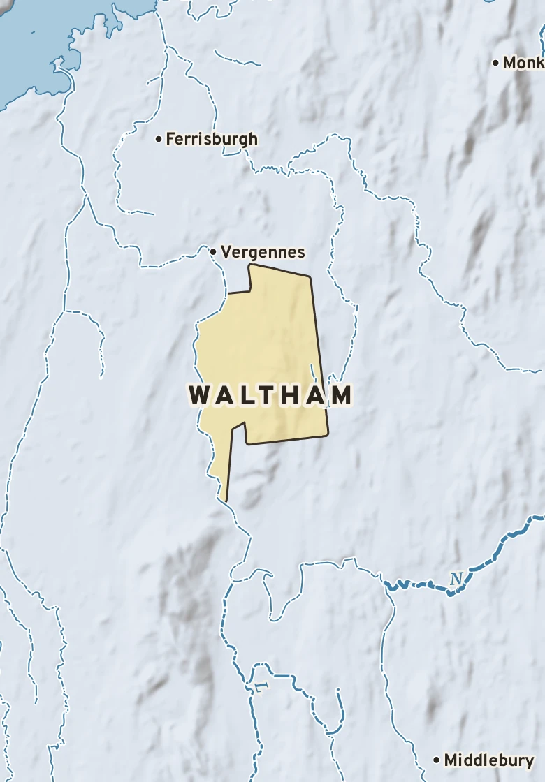 Atlas plate of Waltham, Vermont.