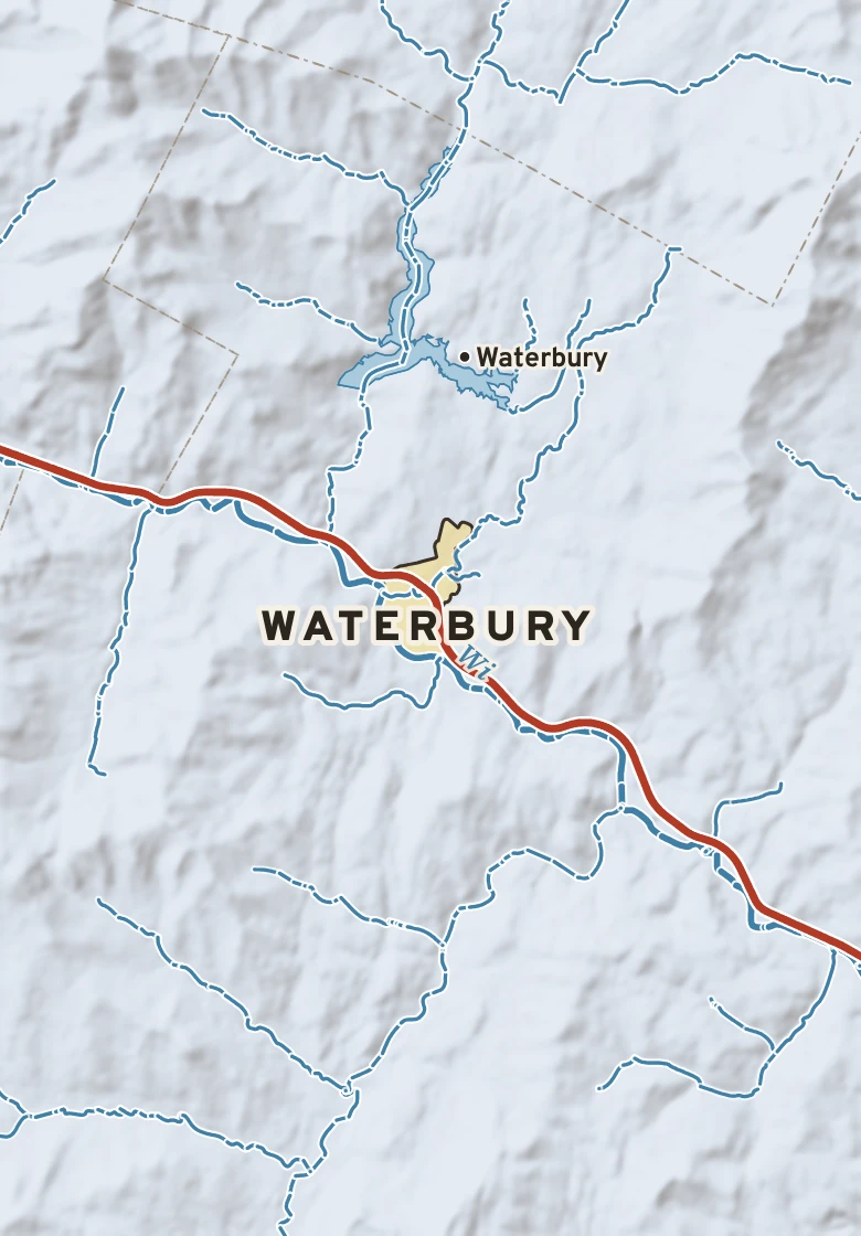 Atlas plate of Waterbury, Vermont.