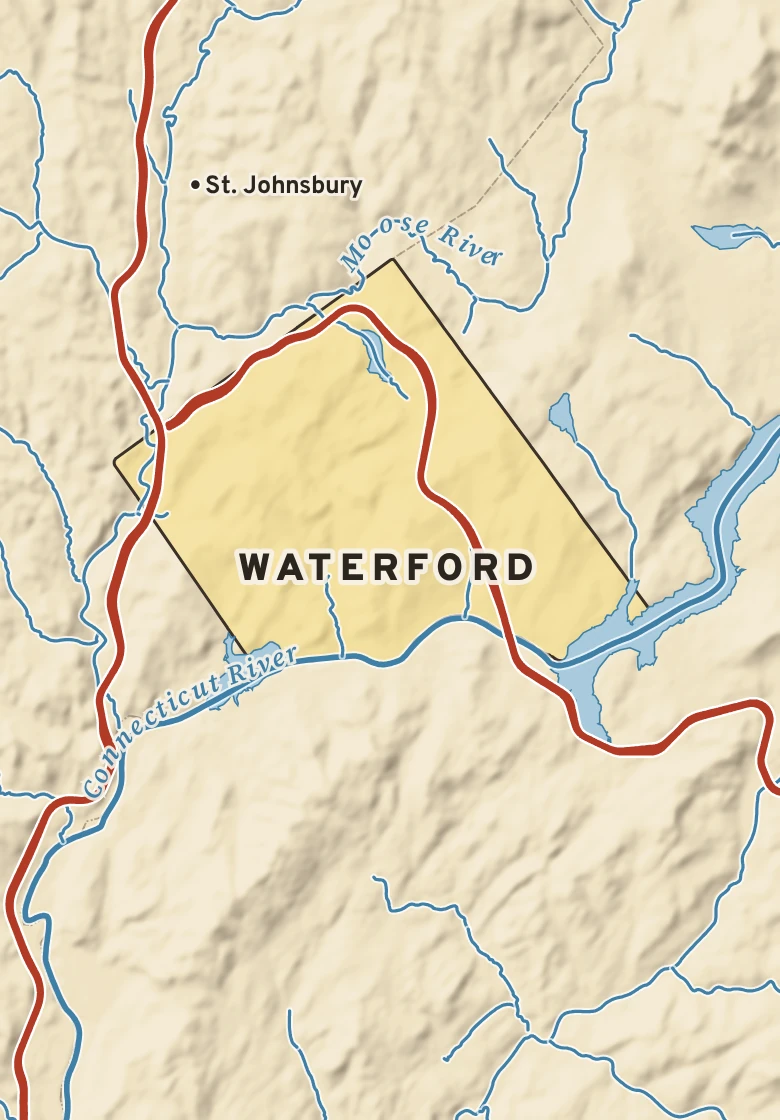 Atlas plate of Waterford, Vermont.