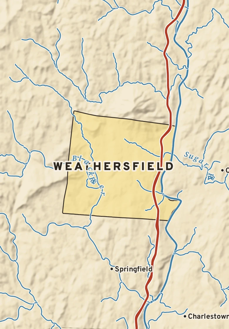 Atlas plate of Weathersfield, Vermont.