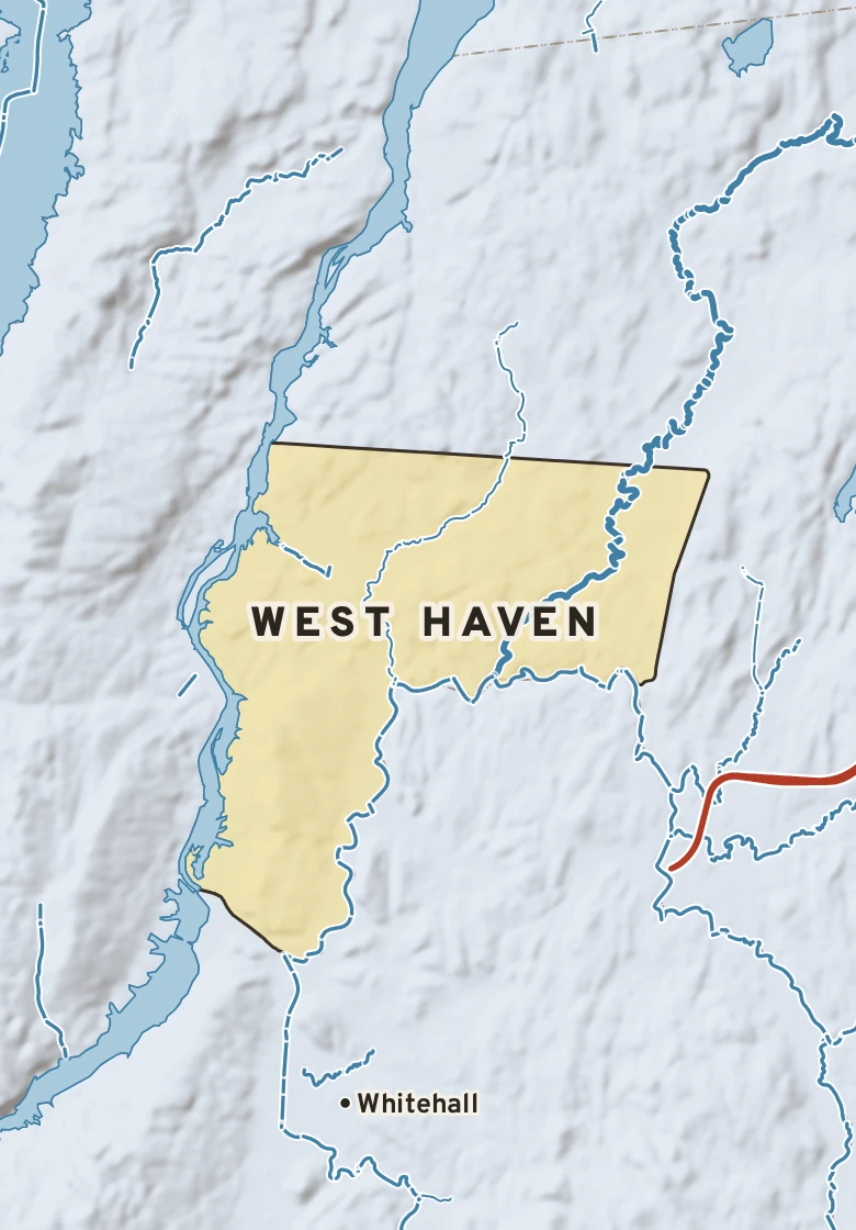 Atlas plate of West Haven, Vermont.
