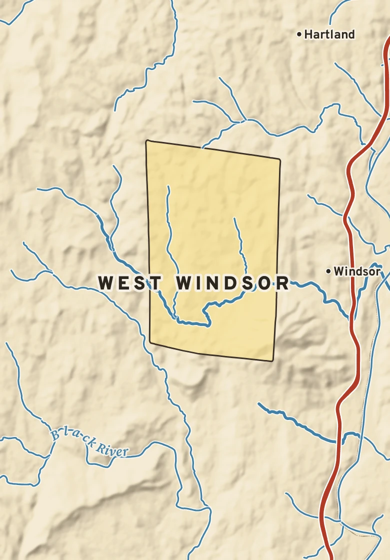 Atlas plate of West Windsor, Vermont.