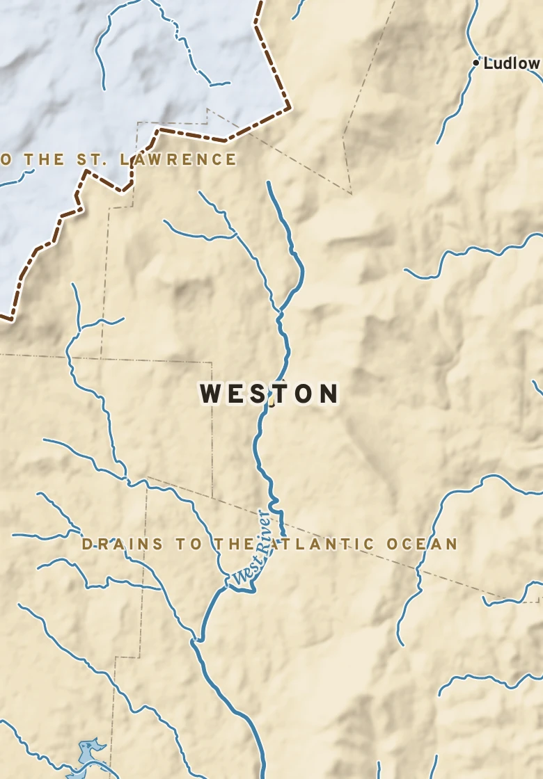 Atlas plate of Weston, Vermont.