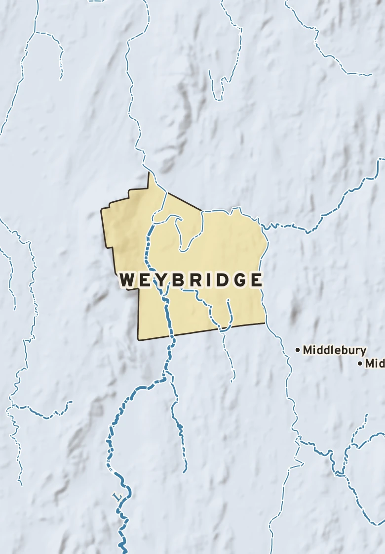 Atlas plate of Weybridge, Vermont.