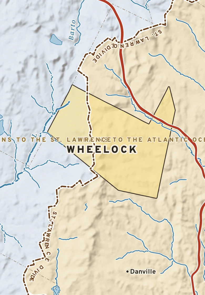 Atlas plate of Wheelock, Vermont.