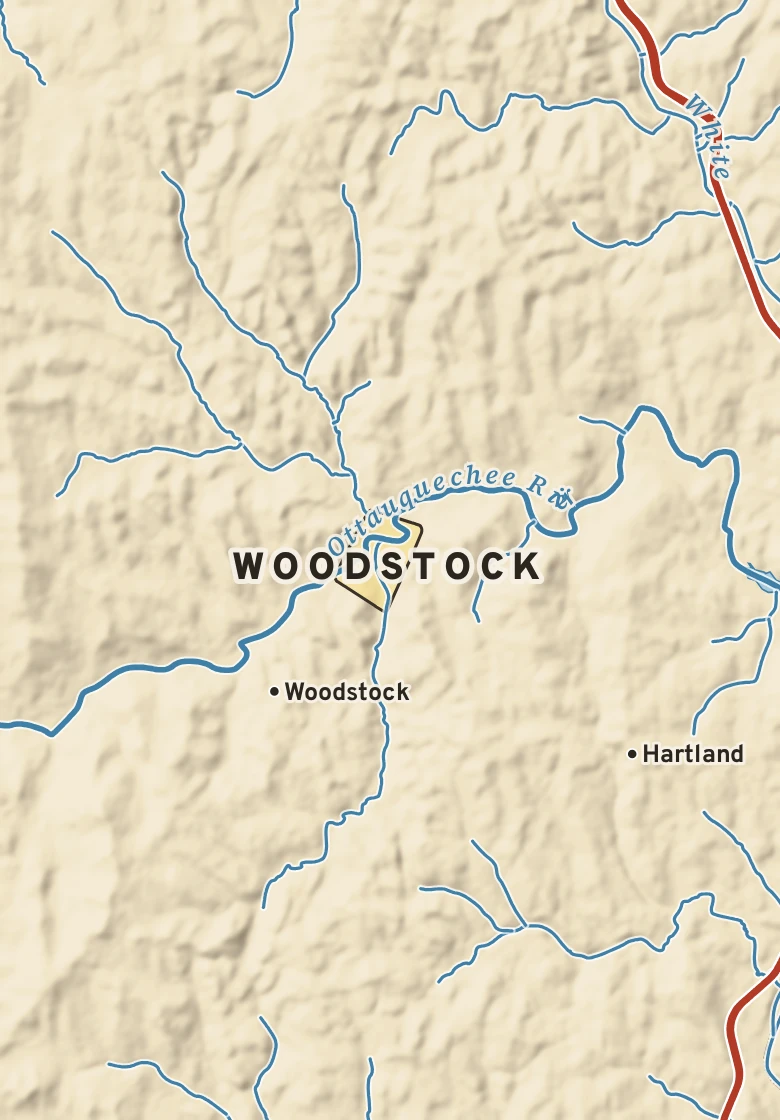 Atlas plate of Woodstock, Vermont.