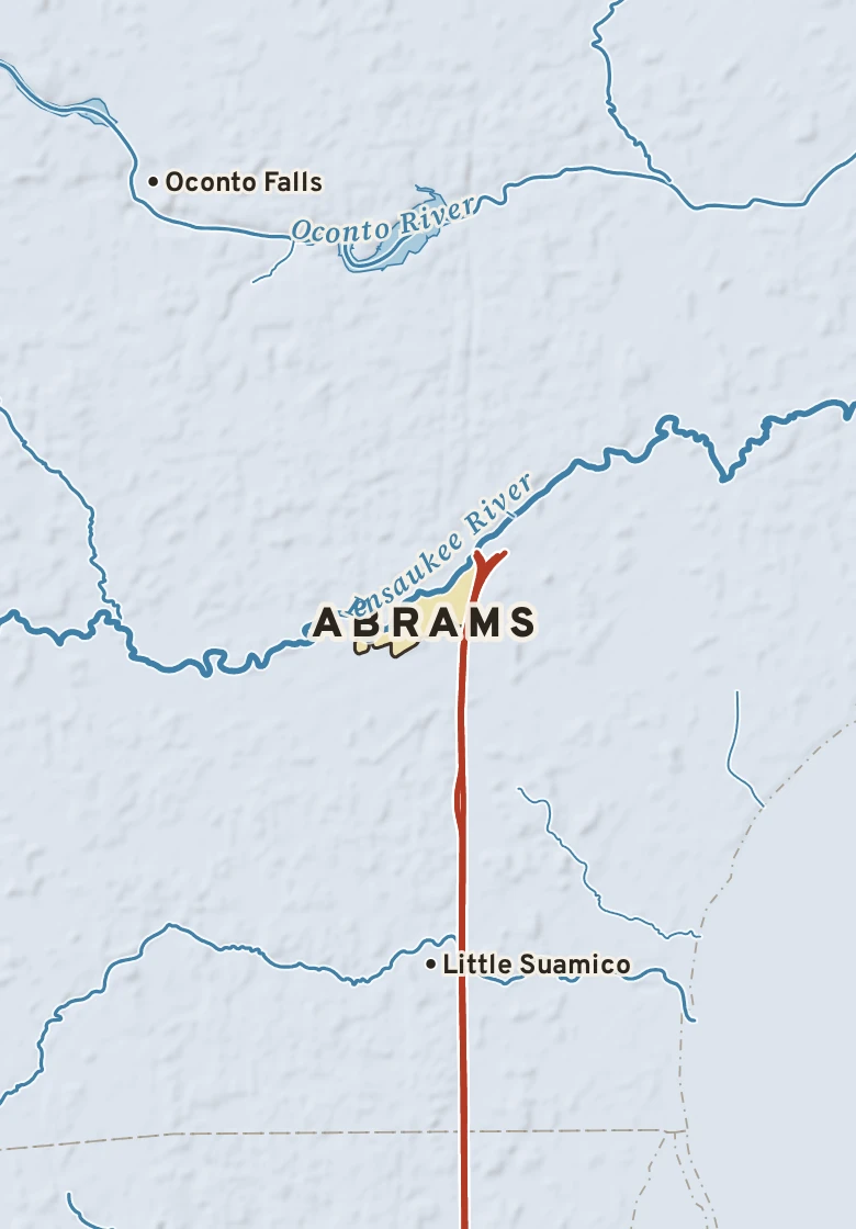 Atlas plate of Abrams, Wisconsin.