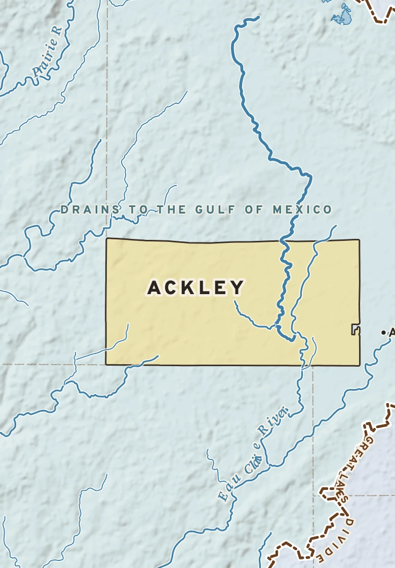 Atlas plate of Ackley, Wisconsin.