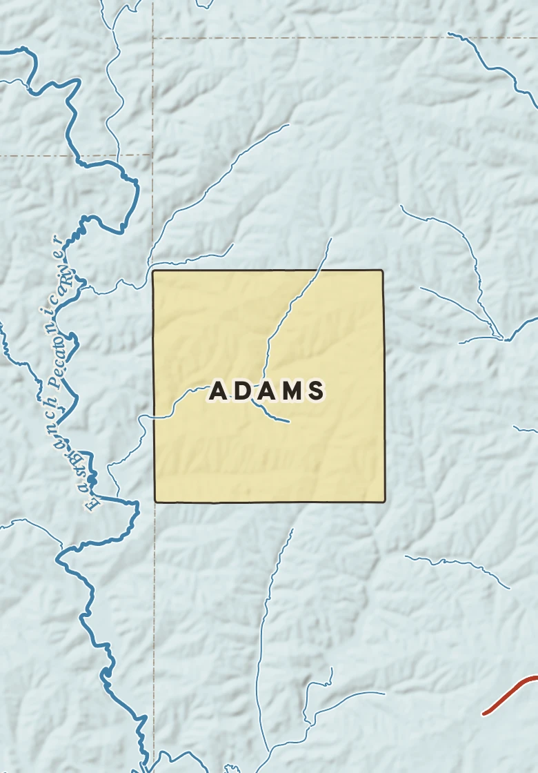 Atlas plate of Adams, Wisconsin.