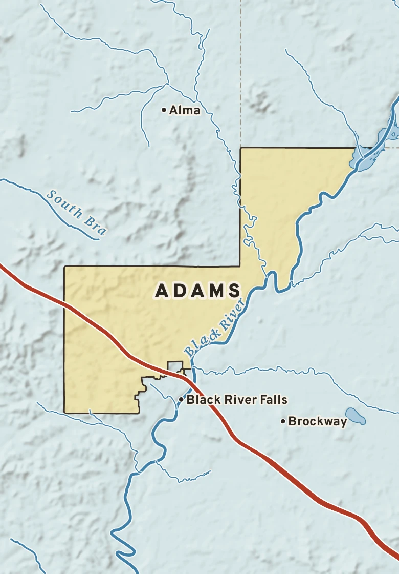 Atlas plate of Adams, Wisconsin.