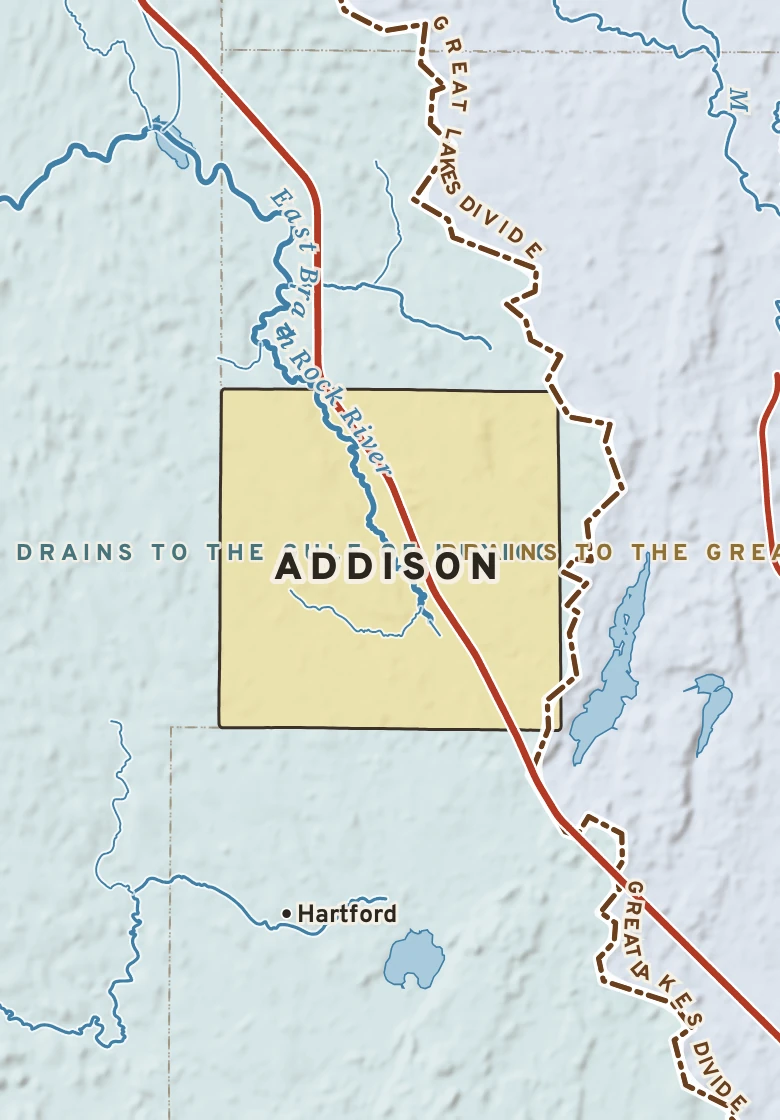 Atlas plate of Addison, Wisconsin.