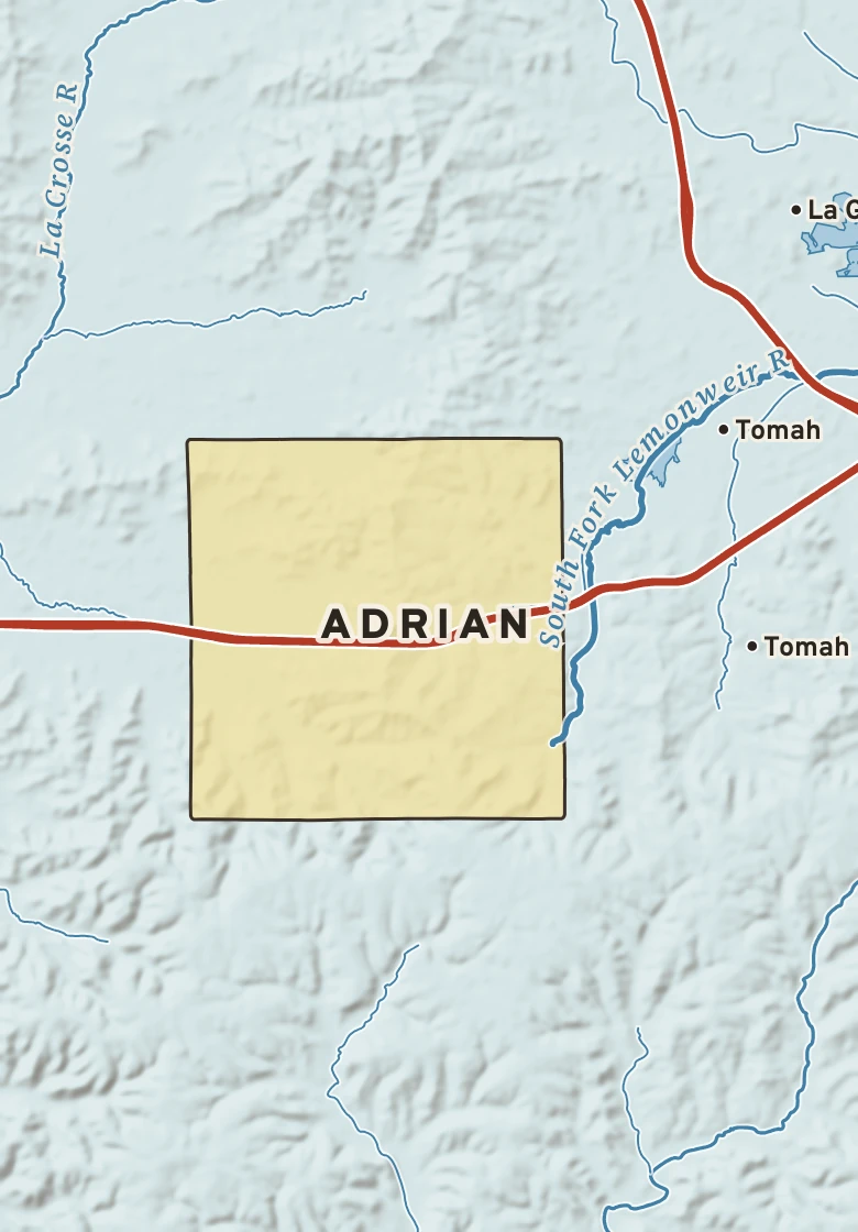 Atlas plate of Adrian, Wisconsin.