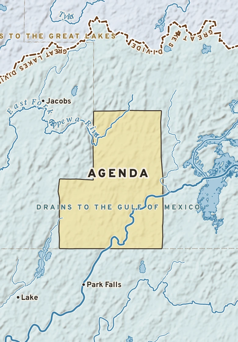 Atlas plate of Agenda, Wisconsin.
