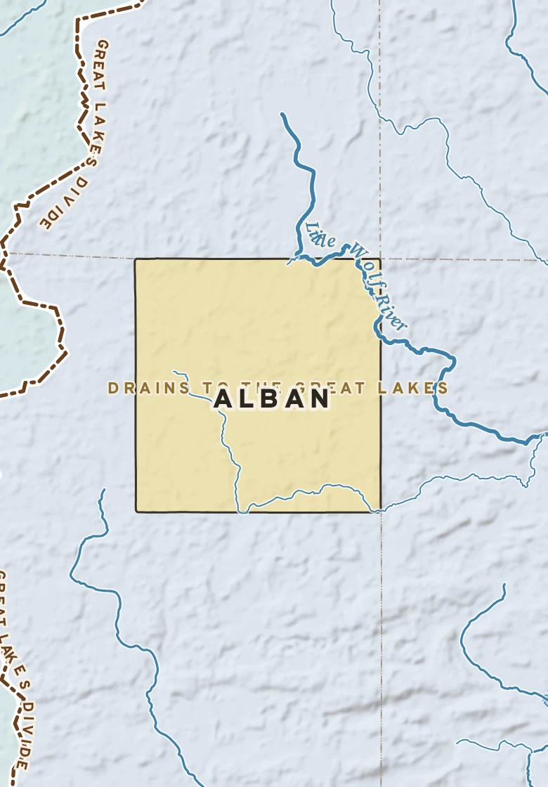 Atlas plate of Alban, Wisconsin.