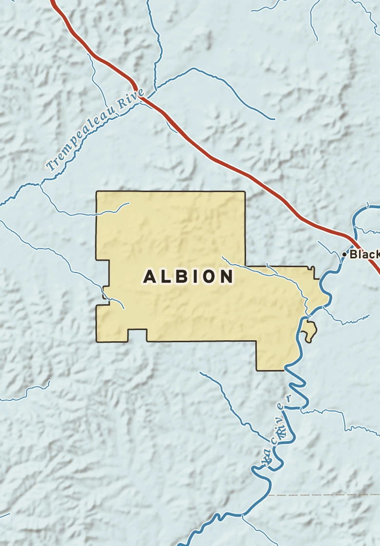 Atlas plate of Albion, Wisconsin.