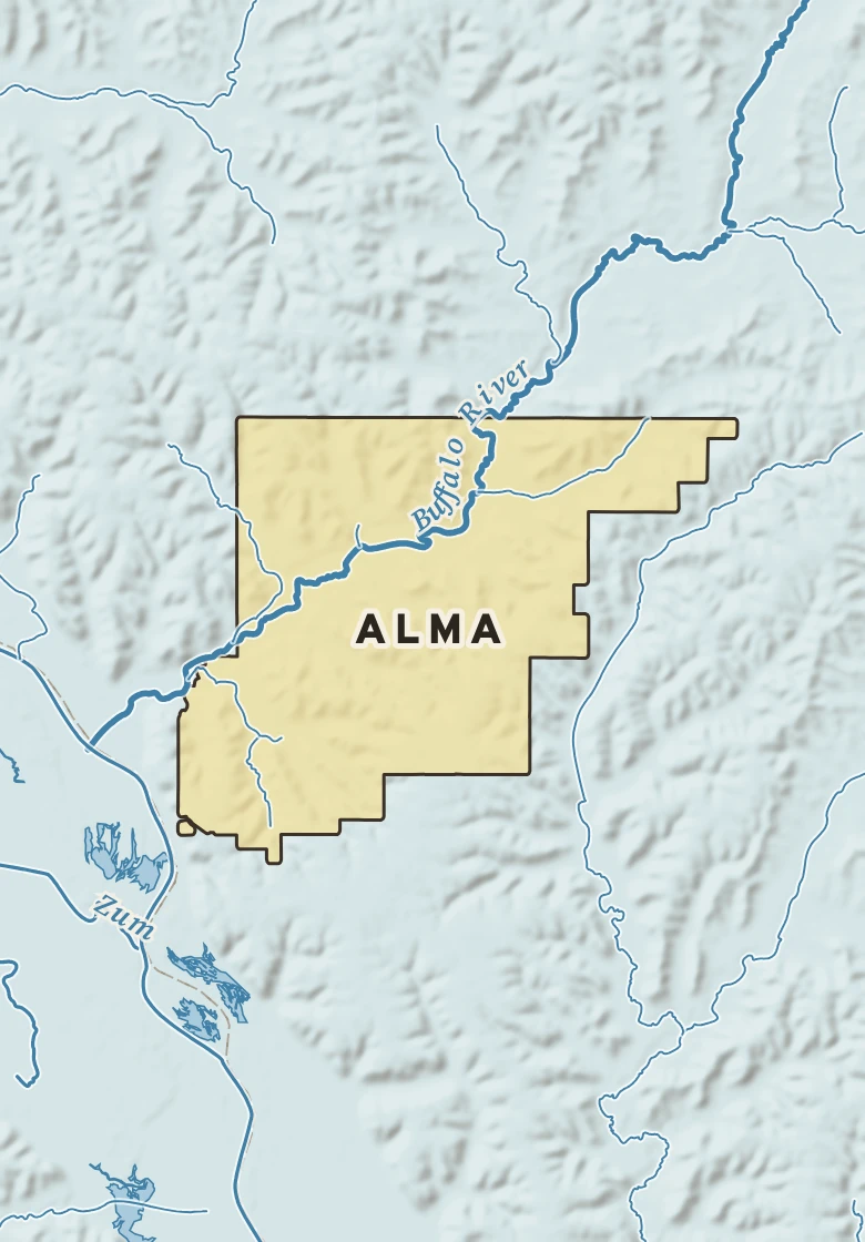 Atlas plate of Alma, Wisconsin.