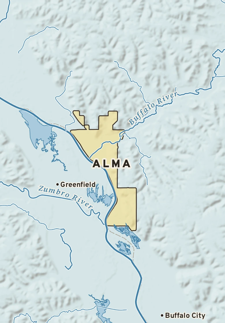 Atlas plate of Alma, Wisconsin.