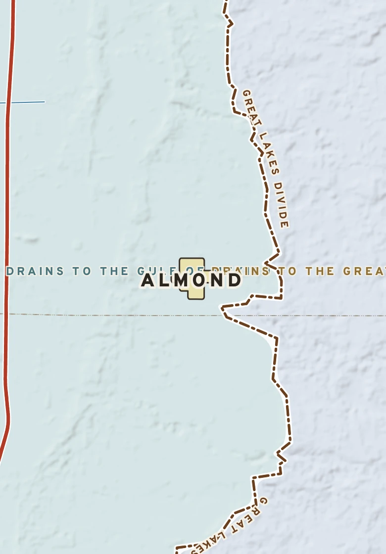 Atlas plate of Almond, Wisconsin.