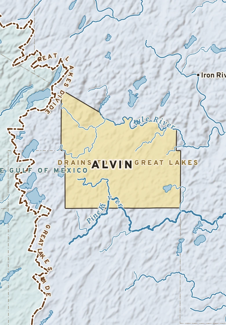Atlas plate of Alvin, Wisconsin.