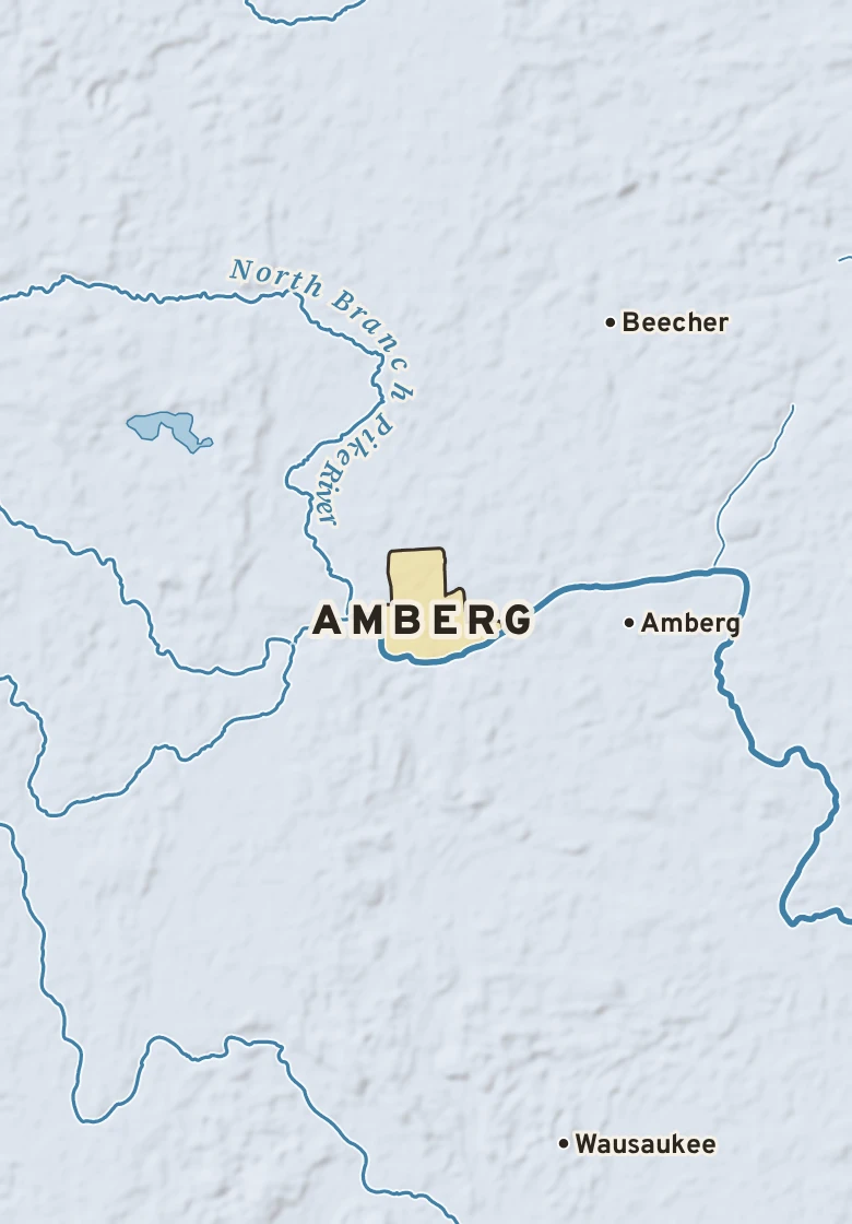 Atlas plate of Amberg, Wisconsin.