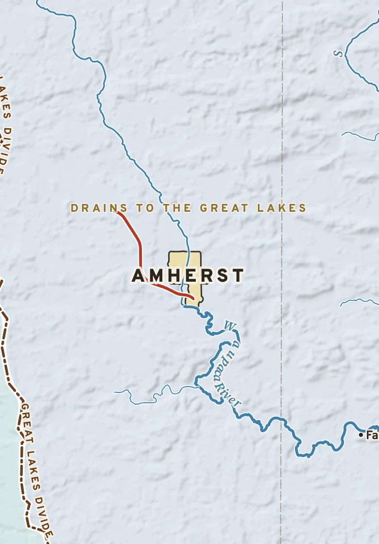 Atlas plate of Amherst, Wisconsin.