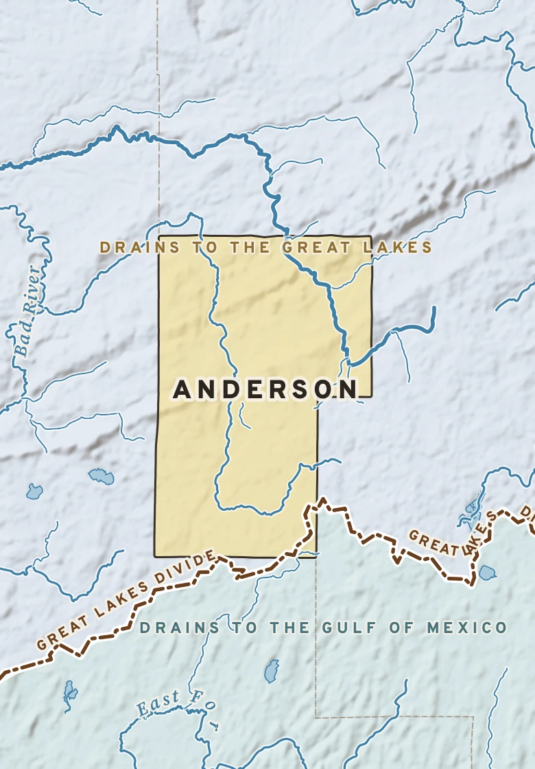 Atlas plate of Anderson, Wisconsin.