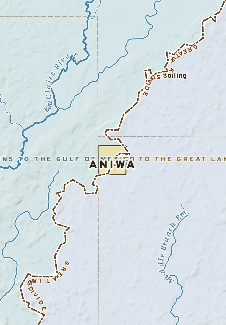 Atlas plate of Aniwa, Wisconsin.