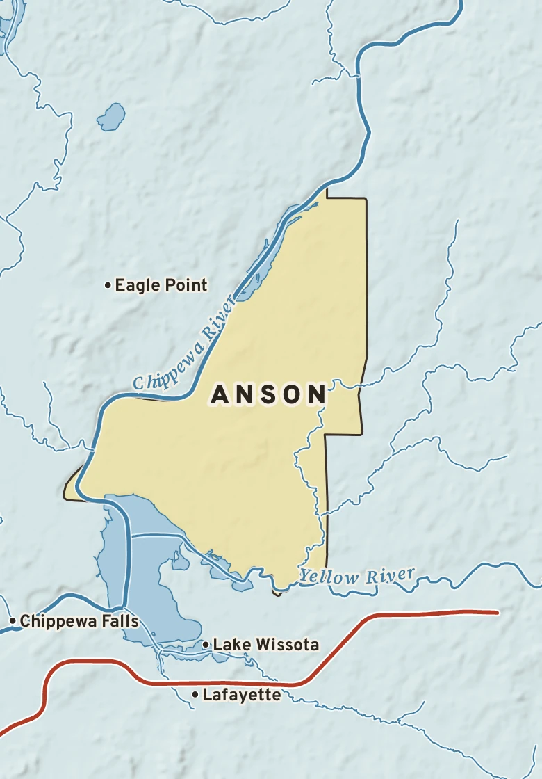 Atlas plate of Anson, Wisconsin.