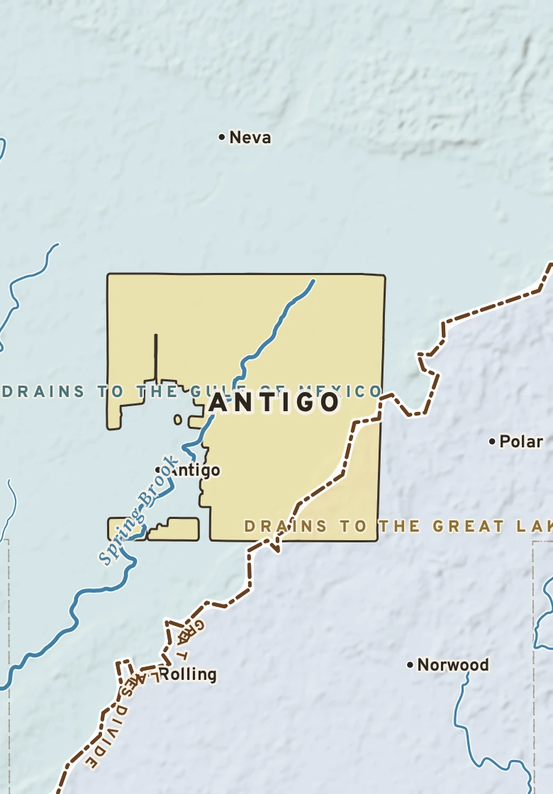 Atlas plate of Antigo, Wisconsin.