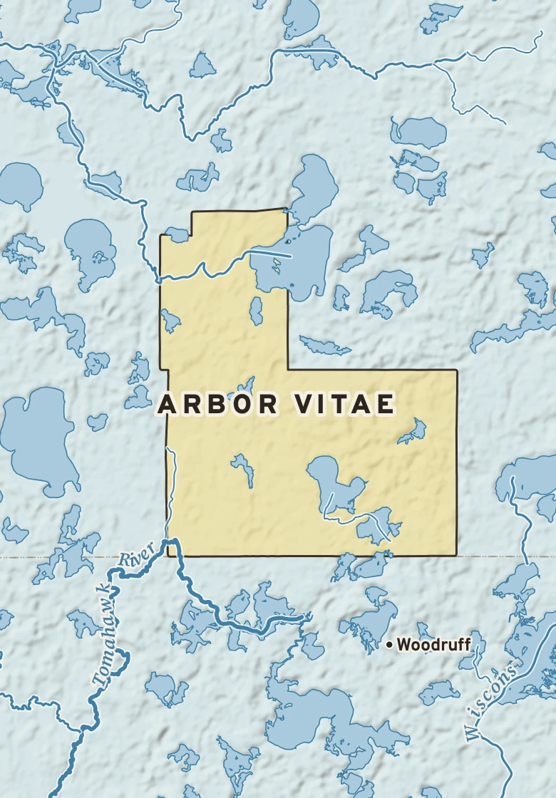 Atlas plate of Arbor Vitae, Wisconsin.