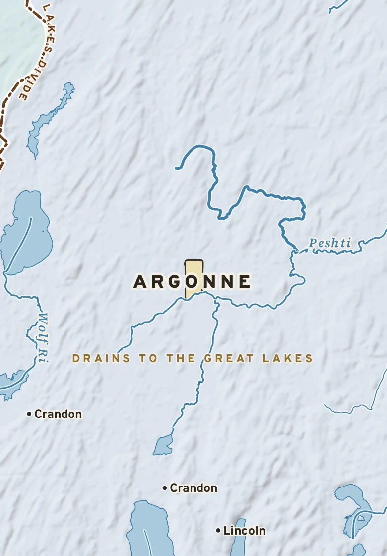 Atlas plate of Argonne, Wisconsin.