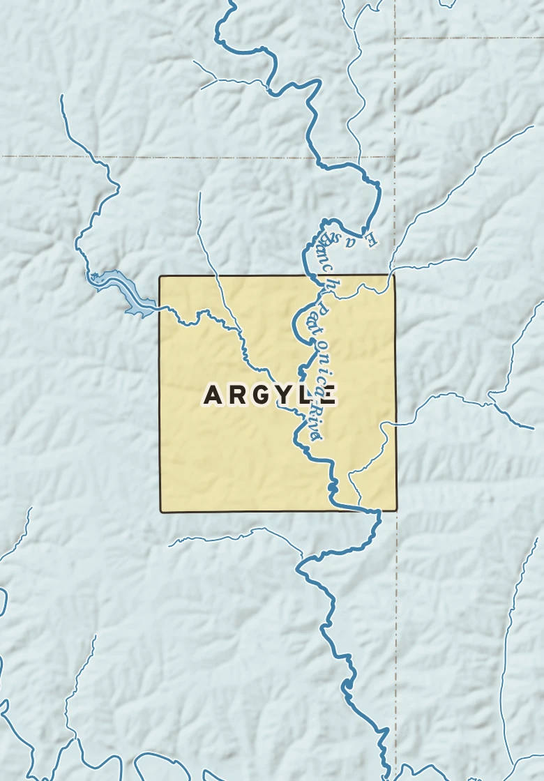 Atlas plate of Argyle, Wisconsin.