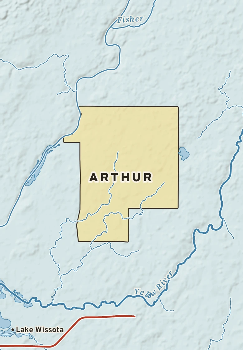 Atlas plate of Arthur, Wisconsin.